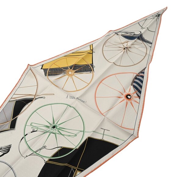 HERMES Black Silk Scarf - Picture 16 of 16